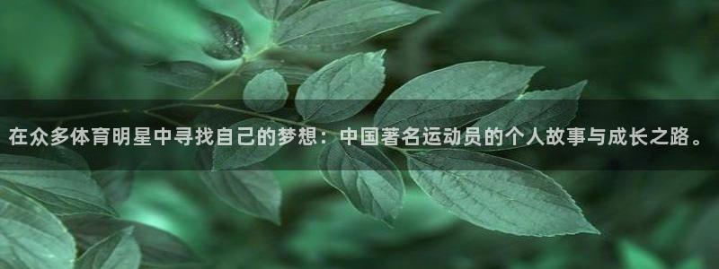  米兰体育如何下载：在众多体育明星中寻找自己的梦想：中国著名运